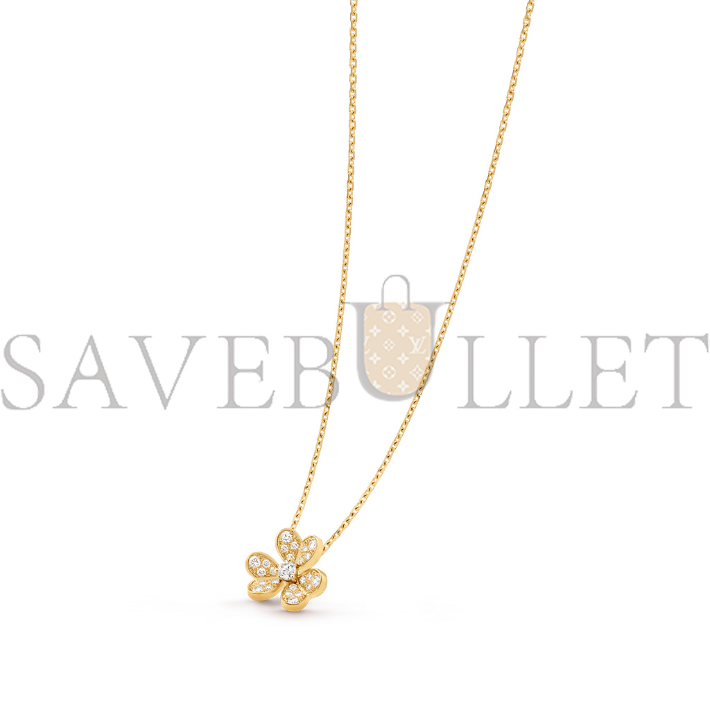 VAN CLEEF ARPELS FRIVOLE PENDANT, MINI MODEL - YELLOW GOLD, DIAMOND  VCARP24000